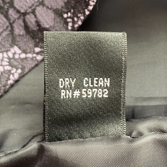 Adrianna Papell Womens Lace Overlay Sheath Dress size 4 Purple Black Knee Length - Picture 9 of 11